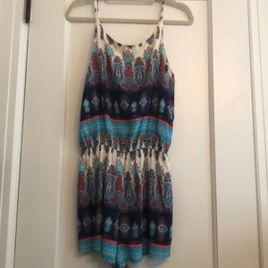 Colorful Patterned Romper.
